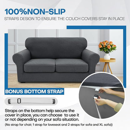XINEAGE 2026 New 4 Pieces Extra Large Couch Covers - Image 7