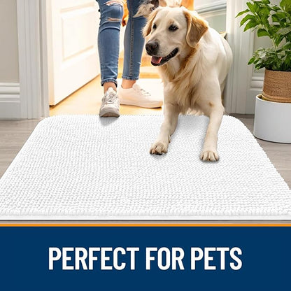 OLANLY Dog Door Mat for Muddy Paws 48x30, Super Absorbent Chenille Mud Mat | - Image 6