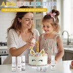 Edible Glitter Spray,2 Colors Gold & Iridescent Food Grade Edible Glitter Set for Drink Cake Beverages,Cupcakes,Cake Pops and Cookies Decorating