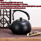 50 oz/1500ml Stainless Steel Steeping Teapot with Infuser for Loose Leaf Tea, Metal Tea Steeper Pot Coffee Water Kettle for Stovetop, Tea Maker for Hotels, Restaurant, Home, Kitchen, Black