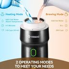 Portable Espresso Machines, Electric Espresso Maker with Self-Heating, USB-C & Car Charger, 20 Bar Mini Coffee Maker With NS Capsule & Ground Coffee for Camping, Hiking, Travel, Office, Blcak