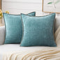 MIULEE Decorative Couch Throw Pillow Covers 16x16 Inch Coastal Aqua Blue | 2 by MIULEE