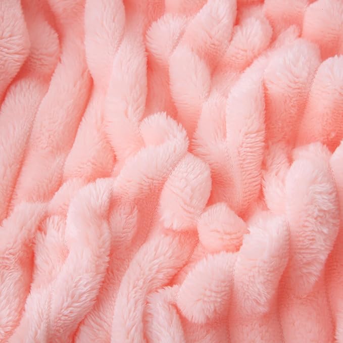 Light Pink Fleece Throw Blanket 60”×80” - Image 6