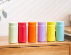 10oz Mini Water Bottle Stainless Steel Thermos Small Flask - Insulated Vacuum, Leak Proof, Keeps Drinks Hot/Cold - Ideal for Coffee, Tea, Water - Purple