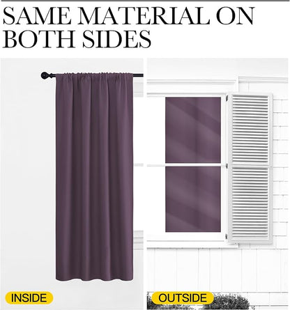 NICETOWN Blackout Curtains for Living Room, 2 Panels, 42 by 63, Darkening - Image 5