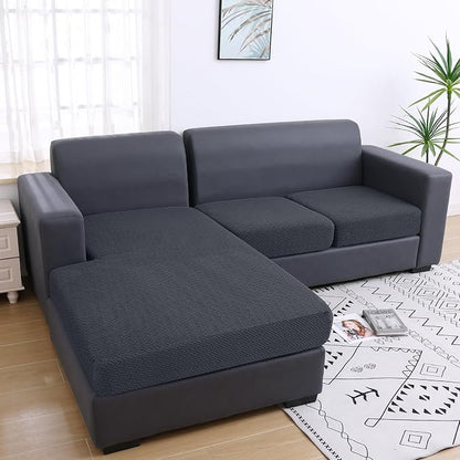Smiry Waterproof Couch Cushion Covers, Stretch Jacquard Sectional Couch Covers - Image 5