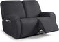 ANARACHON Leather Look Loveseat Recliner Cover, 6-Pieces Stretch Dual Recliner by ANARACHON