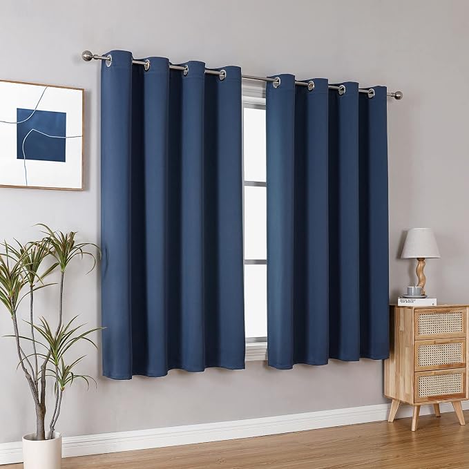 ChrisDowa Blackout Curtains for Bedroom and Living Room 54 Inches Long | 2 - Image 6
