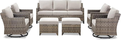 Outdoor Patio Furniture Set-7 Pieces All-Weather Wicker Outdoor Furniture - Image 9