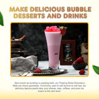 Fanale Strawberry Popping Boba Pearls, Vegan, Non GMO, Gluten Free, Fat Free, Perfect for Bubble Tea, Smoothies, Ice Cream, Desserts, and Beverages 1lb x 12.