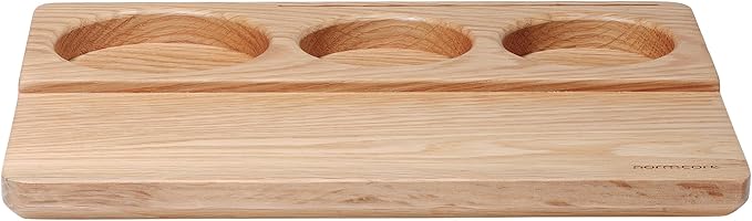 Normcore Tamping Mat - Natural OAK Espresso Tamping Station - Coffee Tamper Holder Mat Portafilter Mat For Baristas - Patent Pending - Solid American White OAK Wood