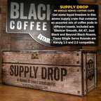 Black Rifle Coffee Company Supply Drop Variety Pack (96 Count of K Cups) - Silencer Smooth (Light), AK-47 (Medium), Just Black (Medium) & BeyondBlack (Dark Roast) - K Cups Coffee Variety Pack