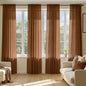 MIULEE Dark Brown Sheer Curtains 96 Inches Long 4 Panels 42 x 96 Inches | Light by MIULEE