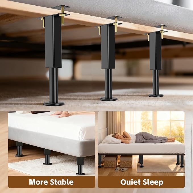 Bed Support Legs, 10.2-16.5 in Heavy Duty Metal Furniture Feet - Image 4