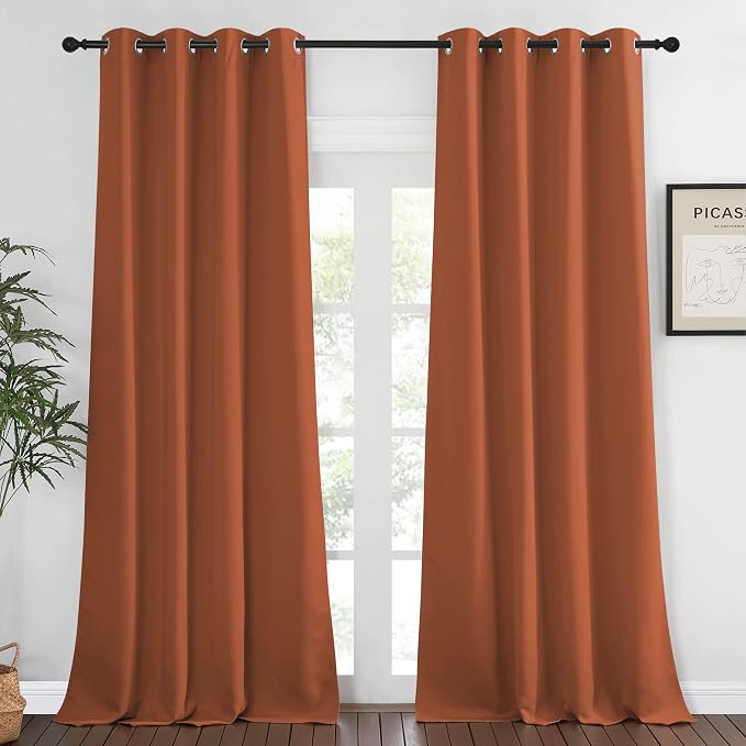 NICETOWN Blackout Burnt Orange Curtain by NICETOWN