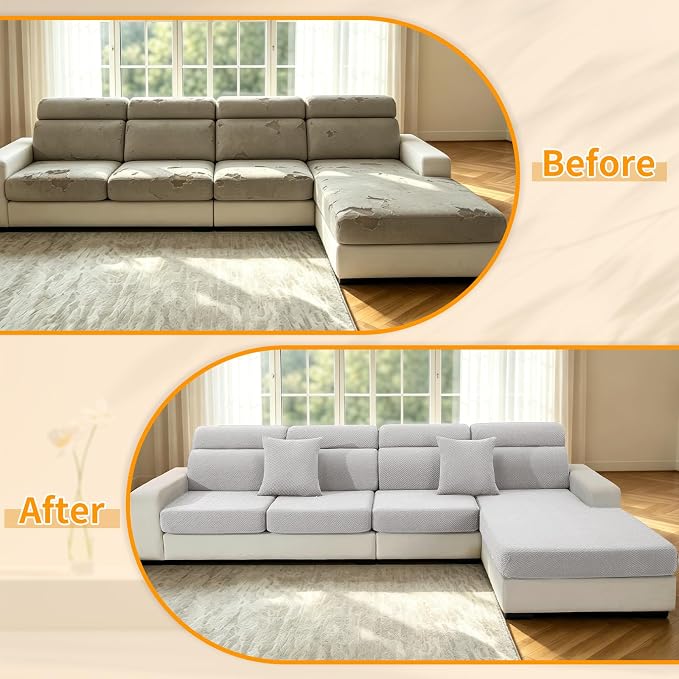 XINEAGE Couch Cushion Covers Seat Cushion Cover Thick Stretch Sofa Slipcovers 3 - Image 7