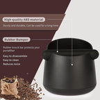 Knock Box Large Capacity Design Espresso Knock Box Tamping Mat Espresso Machine Accessories Set of 2 with Removable Knock Bar and Anti-Slip Base for Home Office Barista Tools for Bar Shop