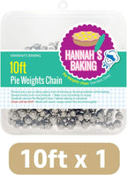 Durable Baking Supplies: Stainless Steel Chain Pie Weights, Reusable and Easy to Clean, Odorless, Safe Pie Weights for Pie Crusts, Oven Safe Baking Beads (10 feet)