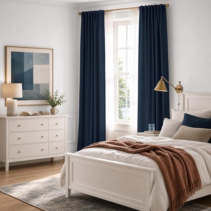 INOVADAY 100% Blackout Linen Curtains - Image 5