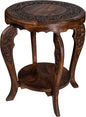 Farmhouse Round Accent End Table, Rustic Side Table Nightstands by TheWoodenTown