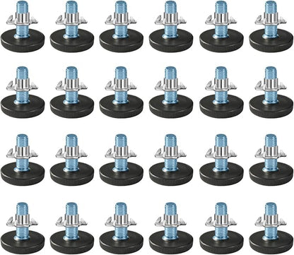 WAFJAMF 24 PCS M8 Thread Adjustable Furniture Levelers Screw in Threaded by WAFJAMF