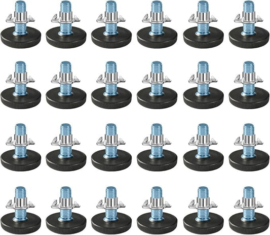 WAFJAMF 24 PCS M8 Thread Adjustable Furniture Levelers Screw in Threaded by WAFJAMF