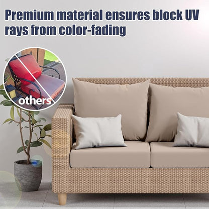 8Pcs Outdoor Cushion Covers, Stretch Patio Furniture Couch Chair Slipcovers | - Image 7