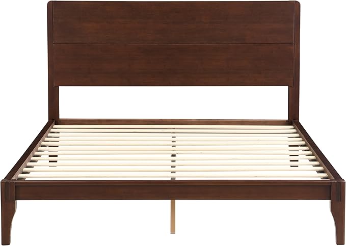 Merax Full Size Bamboo Platform Bed, Mid-Century Modern Bed Frame - Image 6