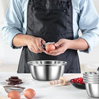 Stainless Steel Mixing Bowls, 6 Pack 2 Quart Stainless Steel Bowls Metal Mixing Bowls For Meal Prepping, Cooking, Baking