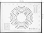 Yansumi Silicone Pastry Mat Extra Large Non-Slip Mat for Rolling Dough Pie Crust and Baking Non-Stick with Measurements (XXL,32"L x 24"W, Black)