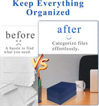 Zzrywuty File Folders with Pockets Letter Size, 50-Pack Paper Folders with Card Slot, Two Pocket Folders for School Students, Businessmen, Home and Office Workers（Old Blue）