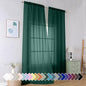 Simplebrand Hunter Green Sheer Curtains 96 Inches Long 2 Panels, Light by Simplebrand
