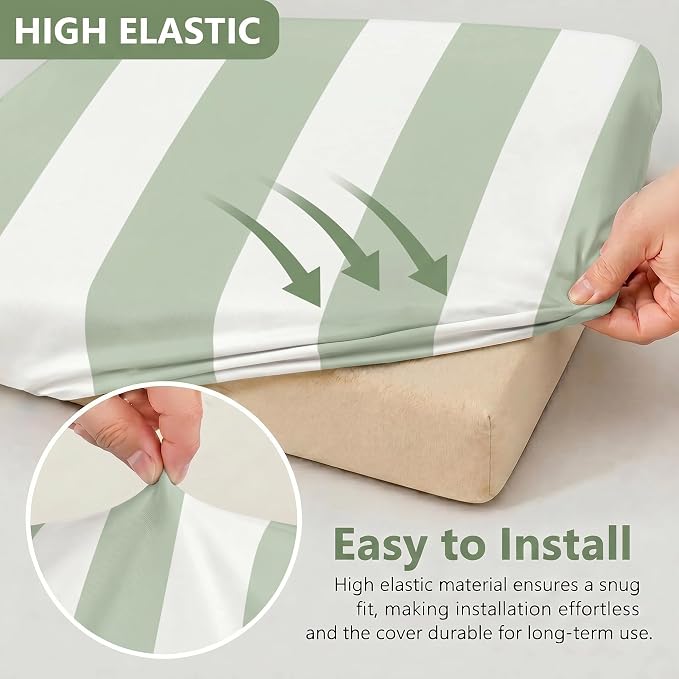 CALBODE 12 Pcs Outdoor Seat Cushion Covers - Image 3