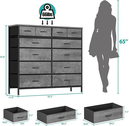 VASICAR Gray Dresser for Bedroom - Image 3