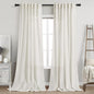 Cream Linen Curtains Back Tab Sheer Curtains 90 Inches Long by Nanspring