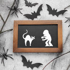 50 PCS Small Reusable Halloween Stencils, 3x3 Inch for Painting on Wood DIY Crafts Ornaments & Decoration (50pcs 3in)