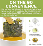 Olvvla - Spearmint Tea Bags - 1.5g X 50 Count - 100% Pure Natural Spearmint Leaves Herbal Tea - Non-GMO - Caffeine-free - Rich in Antioxidants & Promote Relaxation