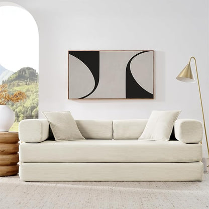 4-in-1 Folding Convertible Sofa Bed, 78 Inch Boneless Couch - Image 6