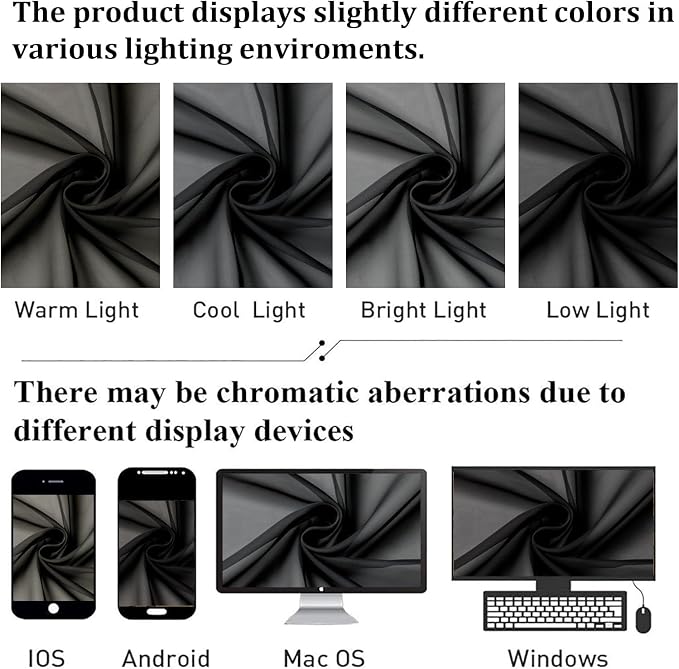 Black Sheer Curtains 48 Inch Length 2 Pcs, Light Filtering Bedroom Curtains - Image 7