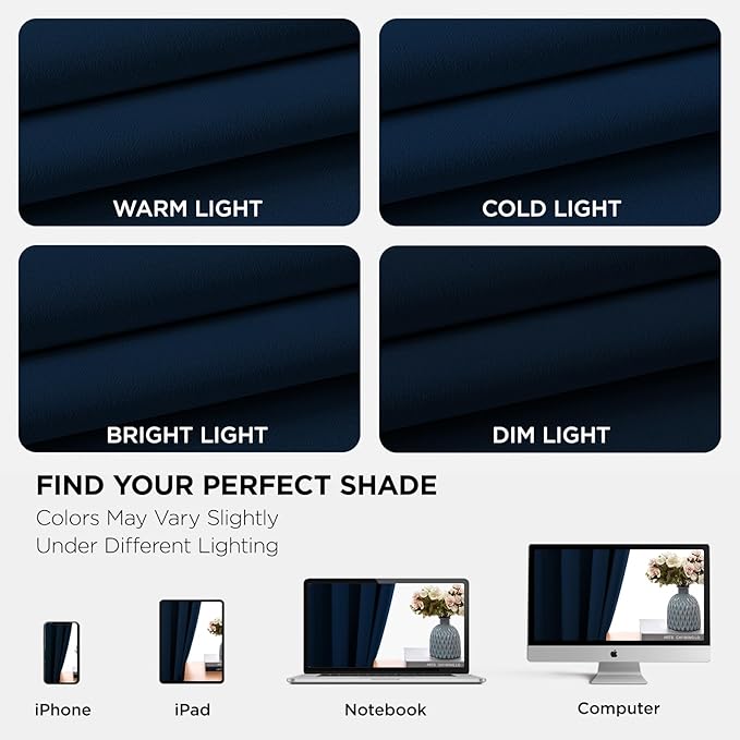 Joydeco Blackout Curtains 72 Inch Length 2 Panels Set, Thermal Insulated Long - Image 6