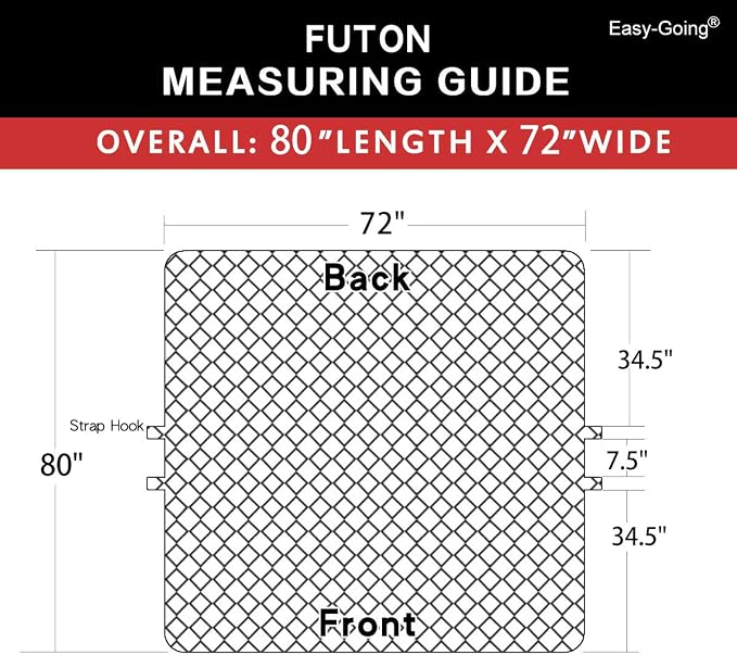 Easy-Going Reversible Couch Cover, Large Futon Sofa, Light Gray/Ivory | Machine - Image 6