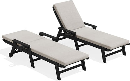 SERWALL Outdoor Chaise Lounge Set of 2 by SERWALL