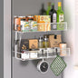 Magnetic Spice Rack for Refrigerator, 2 Pack Metal Magnetic Shelf White by DTUQYX