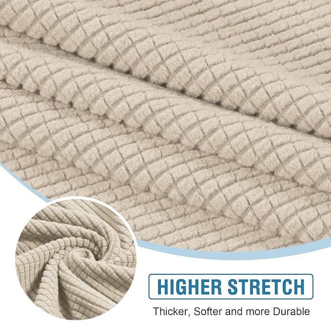 H.VERSAILTEX Sectional Couch Covers 1 Piece Chaise Slipcover L Shape Separate - Image 4