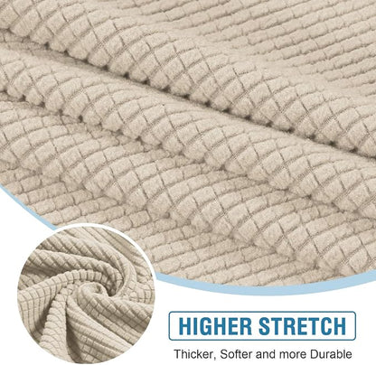 H.VERSAILTEX Sectional Couch Covers 4 Pieces Sofa Seat Cushion Covers L Shape - Image 4
