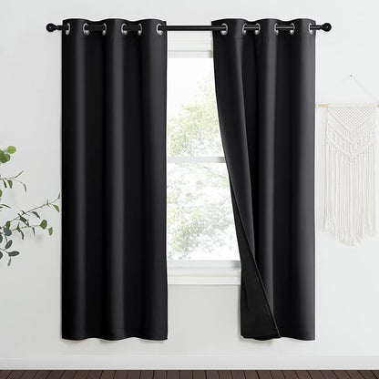 NICETOWN High-End Thermal Kitchen Curtains, Full Blackout Curtains 70 Inches - Image 2