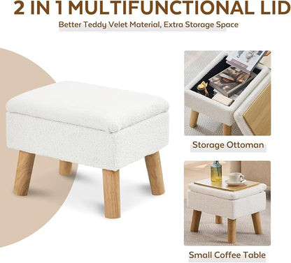 Storage Ottoman, Small Foot Stool Ottoman - Image 5