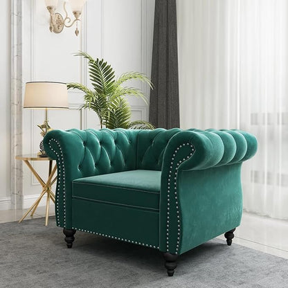 Mid-Century Sofa Chair, Velvet Accent Chair - Image 6
