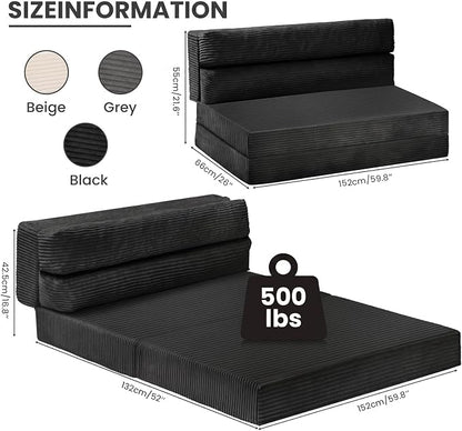 JUIKURY Folding Sofa Bed, Convertible Sleeper Chair - Image 2