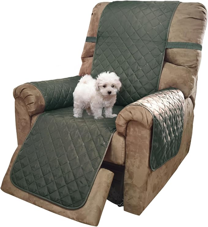 U-NICE HOME Reversible Recliner Chair Covers, Pet Friendly, Elastic Straps by U-NICEHOME